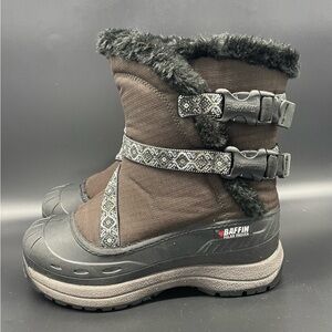 Baffin Polar Proven Ruby Women's Black and Brown Winter Boots, Waterproof, Sz 7